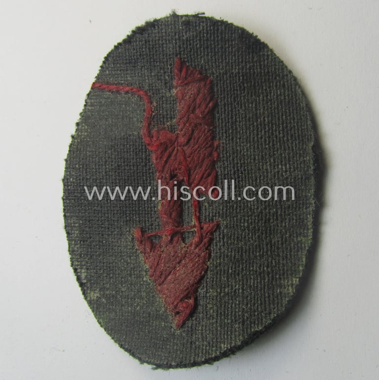 WH (Heeres) trade- and/or special-career insignia ie. hand-embroidered signal-blitz: '(Nebel)Werfer-Trpn.'