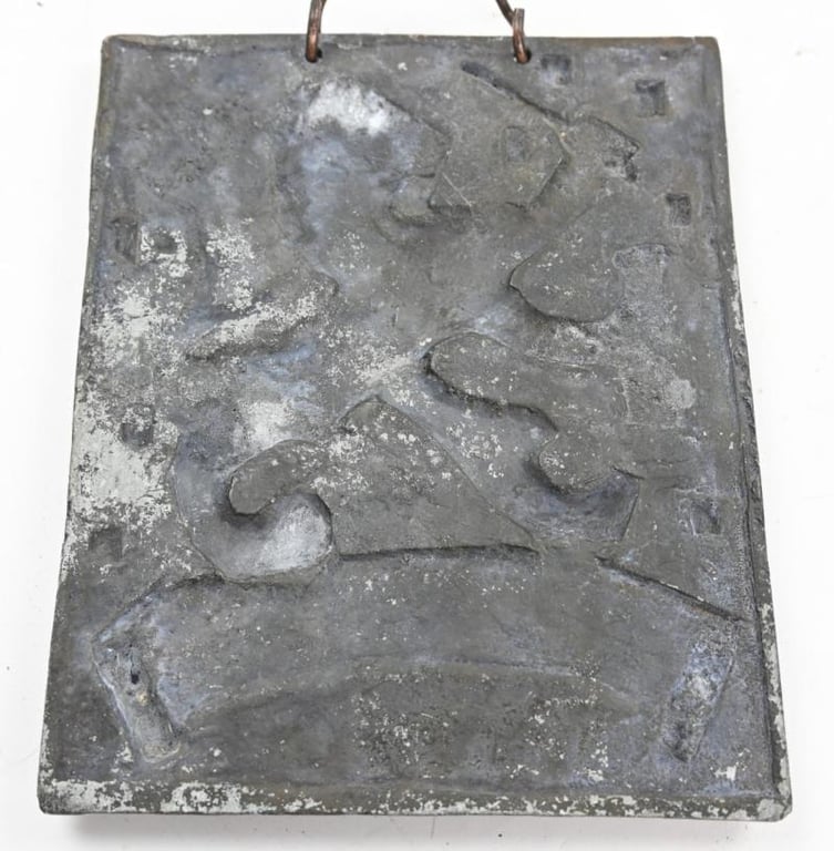 Dutch NAD Bronze Tile 'De liefde tot zijn land is ieder aangeboren'