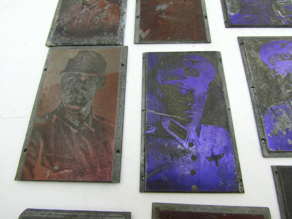 24x Original German Newspaper Photo “Druckplatte” (printing plate)