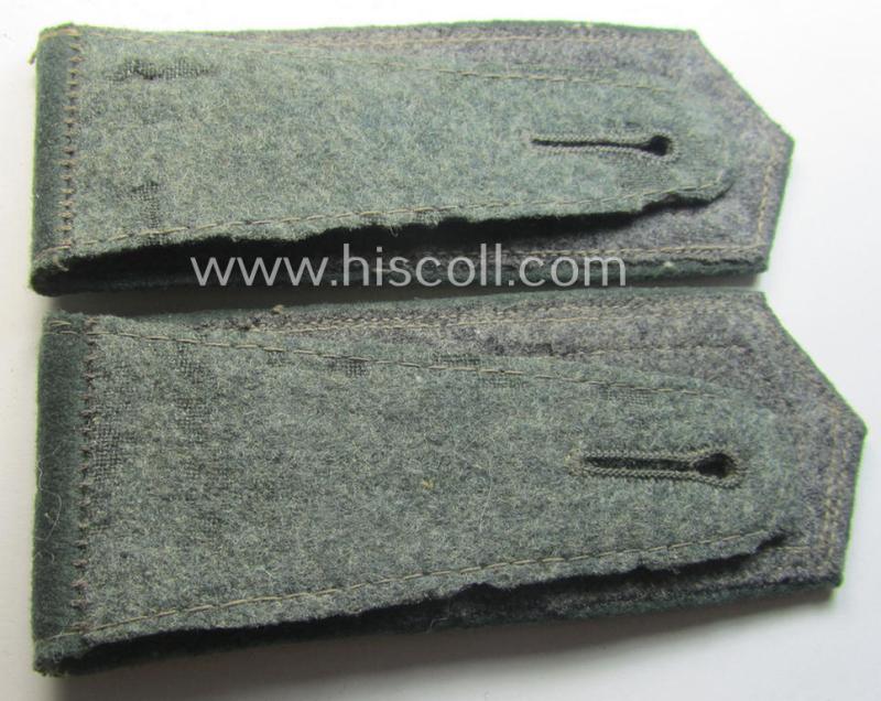 Pair of early- (ie. pre-) war-period, WH (Heeres) 'M36'- (ie. 'M40'-) pattern 'cyphered' (pointed-styled) NCO-type shoulderstraps as intended for a: 'Feldwebel u. Mitglied des Art.-Beo.-Abts. 7'