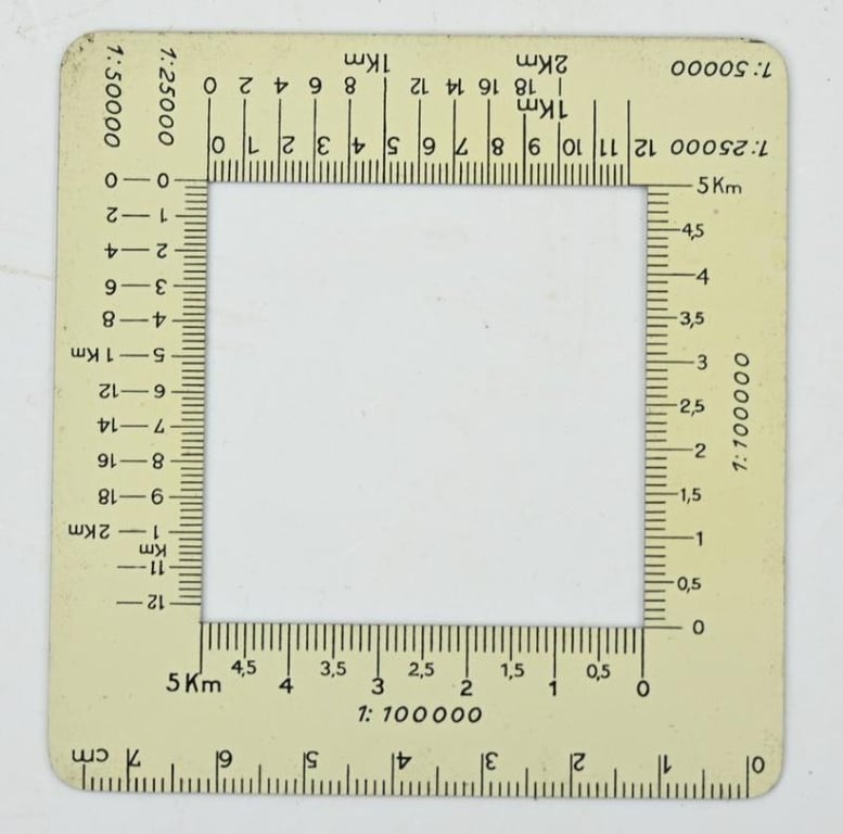 German WH Mapcase Measurement Tool