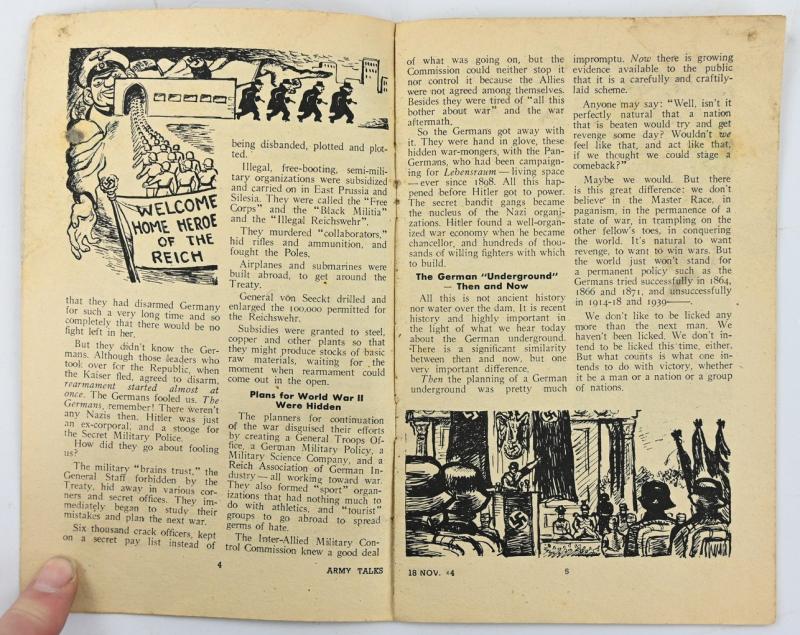 US WW2 Army Talks Booklet Nov.18, 1944