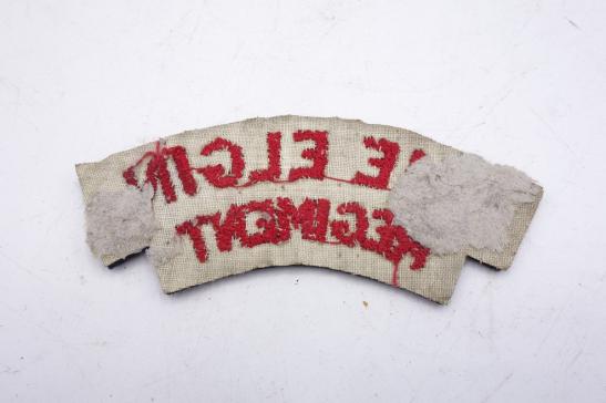 Canadian shoulder title "The Elgin Regiment"