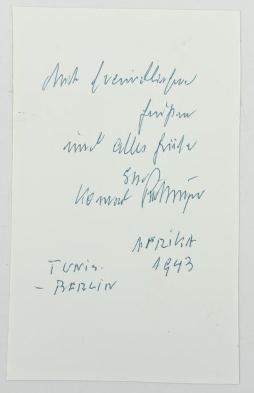 Signature of Wehrmacht Heer KC Recipient 'Konrad Zecherle'