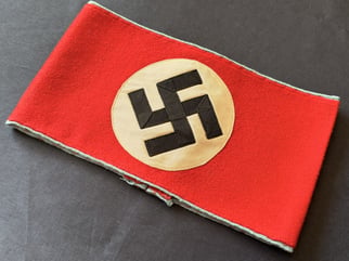 AUTHENTIC WWII GERMAN THIRD REICH ORTSGRUPPENLEITER ARMBAND WITH...