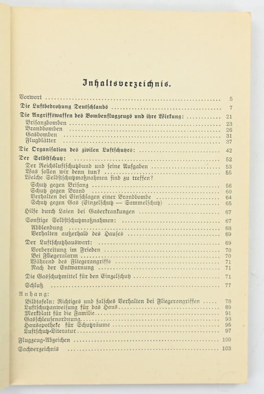 German Third Reich LS Manual 'Luftschutzfibel'