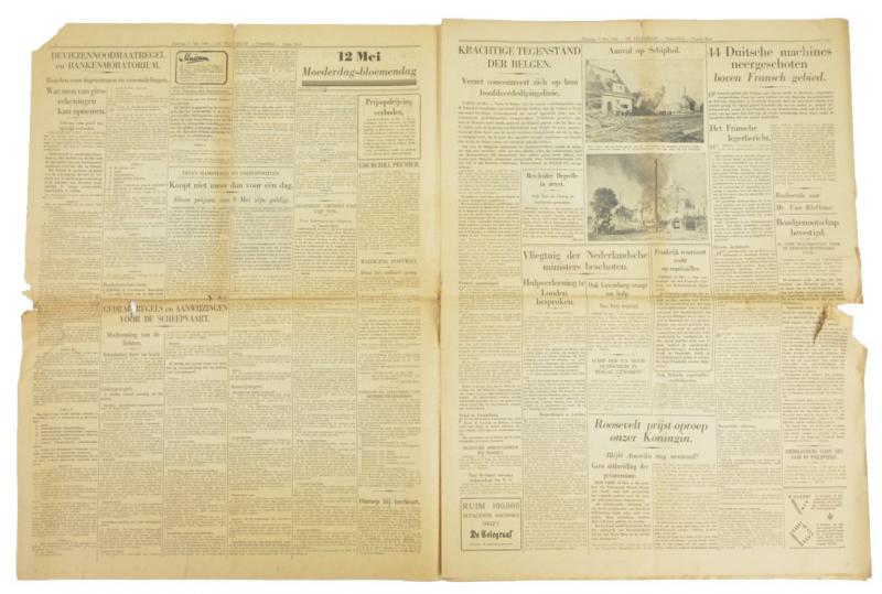 Dutch Telegraaf Newspaper 11 May 1940