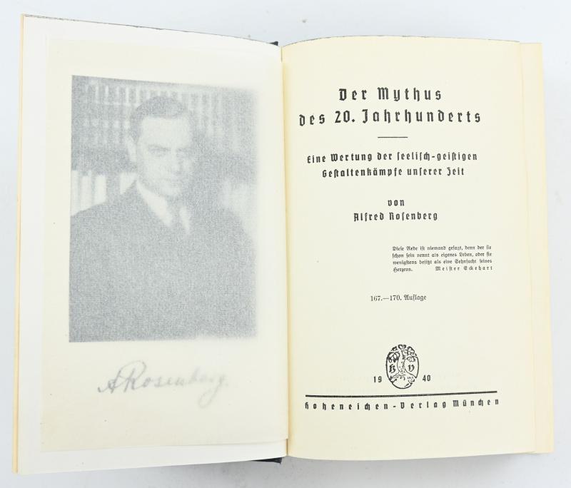 Alfred Rosenberg Book “Der Mythus des 20. Jahr-hunderts”