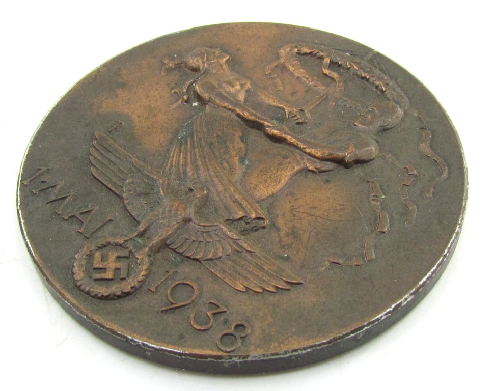 Large Bronze Table Medal – “Tag der Arbeit” 1 May 1938 – Deschler München