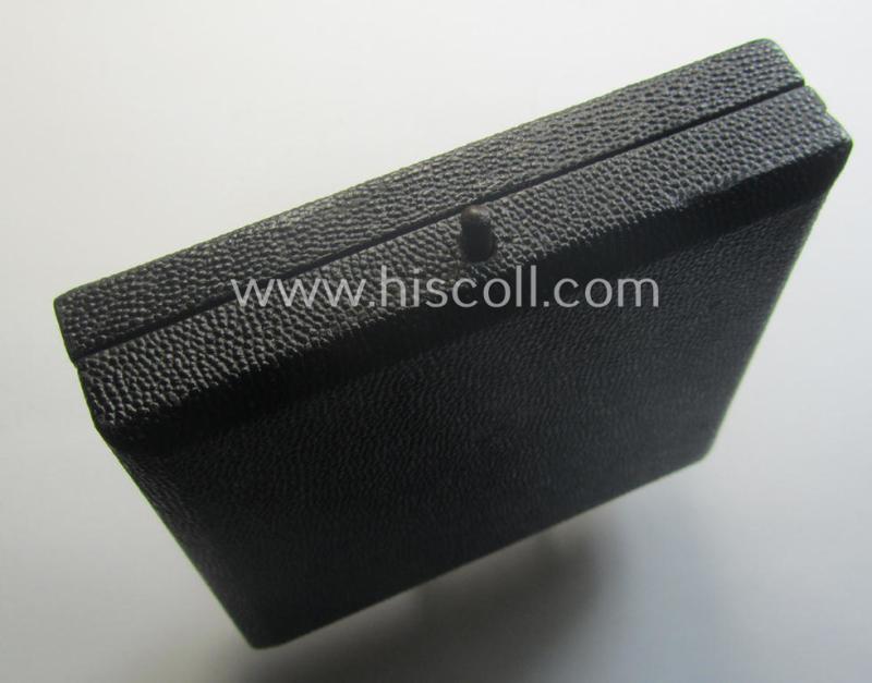 Reddish-bronze-toned, 'Reichsnährstand'- (ie. 'RNSt.'-) related, commemorative-award-plaque entitled: 'Reichsprüfung für Milch u. Milcherzeugnisse - Blut und Boden - 1938 - Sauermilch-Käse' and that comes stored in its period etui