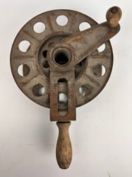 Original German WWII Big Hand Held Cable Reel...