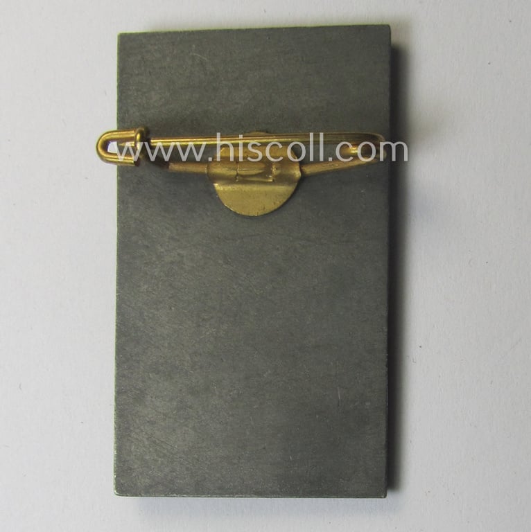 Greyish-silver-toned, N.S.D.A.P.-related day-badge (ie. 'tinnie') being a non-maker-marked example as was issued to commemorate a specific gathering entitled: '10 Jahre NSDAP - Wolfurt'