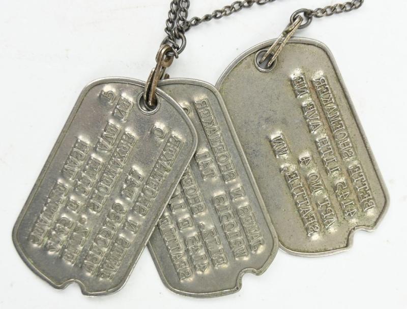 US WW2 Dog-Tag set of 'James N Shoemaker'