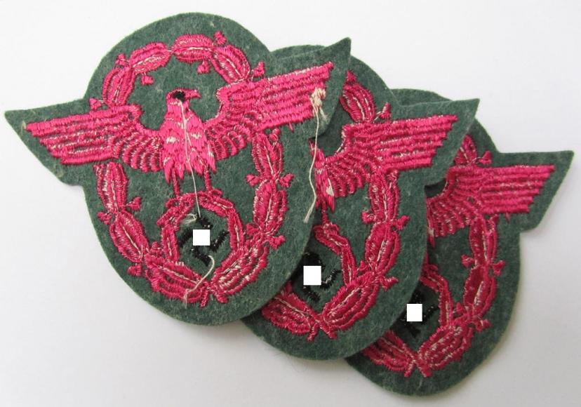 Attractive, police- (ie. 'Polizei'-) related arm-eagle (ie. 'Ärmeladler') as was intended for usage by the staff of the: 'Feuerlöschpolizei' (or: specific police-related fire-brigades)