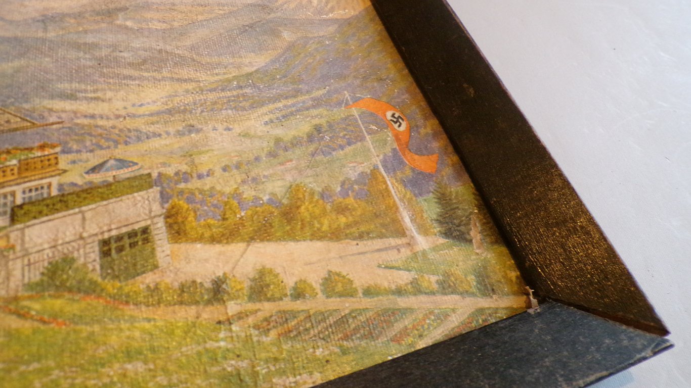 Framed Period Color Litho of Hitler’s Berghof (Haus Wachenfeld)