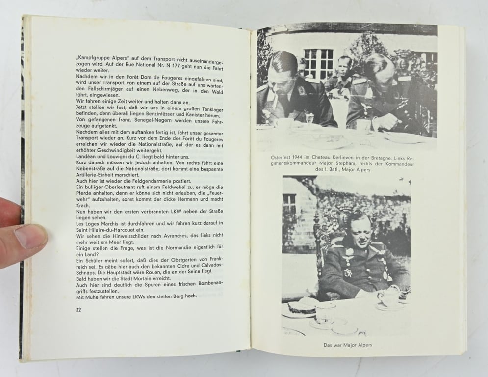 German Signed Book ''Sacrifice of the German Fallschirmjäger - Normandy - Ardennes''