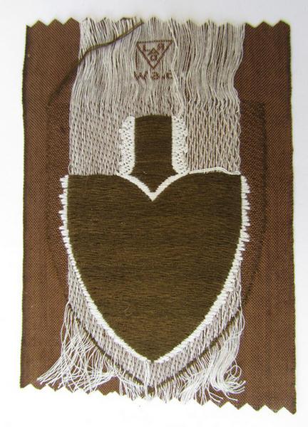 Very nice - and actually scarcely encountered! - RAD (ie. 'Reichsarbeitsdienst') sleeve-badge (or: 'Dienststellenabzeichen') as intended for all (lower-ranked-) staff at: 'Reichsleitungs'-level - very nice (virtually mint-/unissued-) condition! 