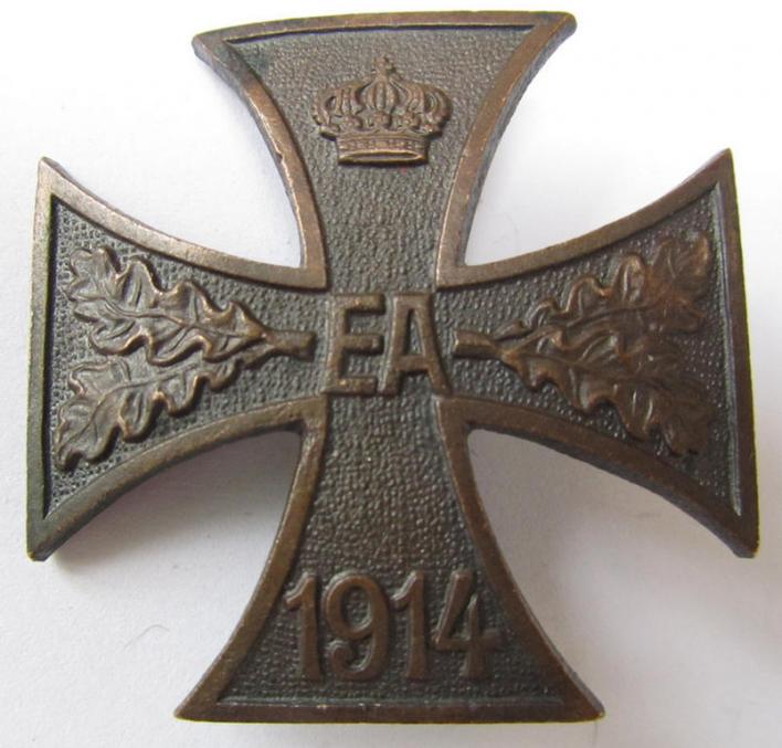 Decorative, WWI-period Braunschweiger, commemorative war-merits'-cross aka: 'Kriegsverdienstkreuz der 1. Klasse' (being a high-quality albeit non-maker-marked example that I deem originates from a production of the early thirties)