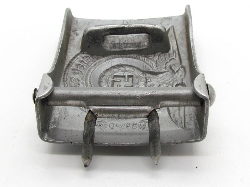Waffen-SS Aluminum Belt Buckle - RZM 36/40 SS