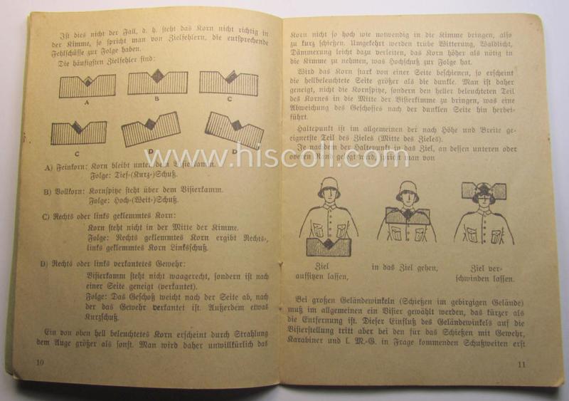WH-related instruction-booklet entitled: 'Allgemeine Schiesslehre und Schiessausbildung'