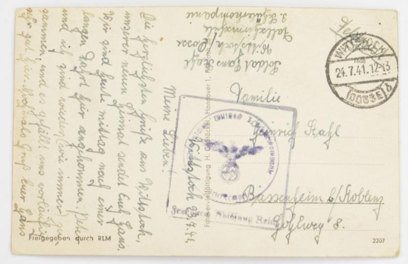 German LW FSJ Postcard