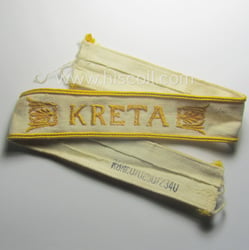 WH cuff-title (ie. 'Ärmelstreifen') entitled: 'Kreta' (being an...