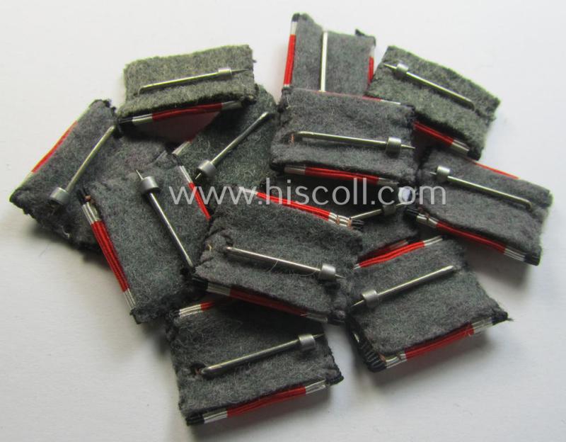 Single-pieced, WWII-period ribbon-bar (ie. 'Feld- o. Bandspange') as was intended for the: 'Eisernes Kreuz II. Klasse' (or: iron cross second class)