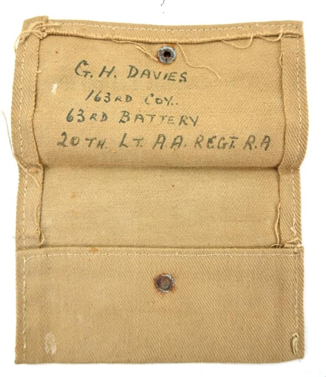 British WW2 Named Soldier's Hussif Pouch