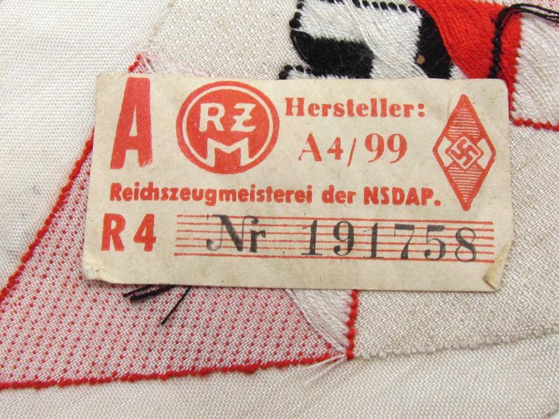 Hitlerjugend ( Hitler Youth ) diamond ‘BeVo’ Sleeve insignia with RZM Label