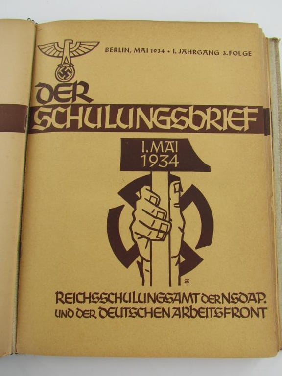 NSDAP Magazine Der Schulungsbrief 1934 In Original Binder