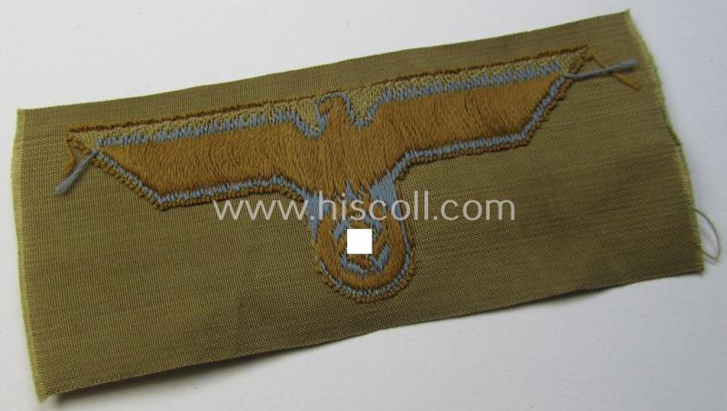 Attractive, WH (Heeres) 'tropical-issue' (ie. DAK or: 'Deutsches Afrika Korps'-related-) side-cap eagle as executed in neat so-called: 'BeVo'-weave style that comes in a 'virtually mint- ie. unissued', condition