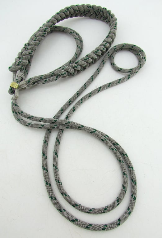 German Forestry (Forstdienst) Silver & Green Parade Lanyard – Fangschnur