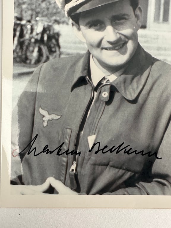 German post-war photo with orginal signature "Unknown"