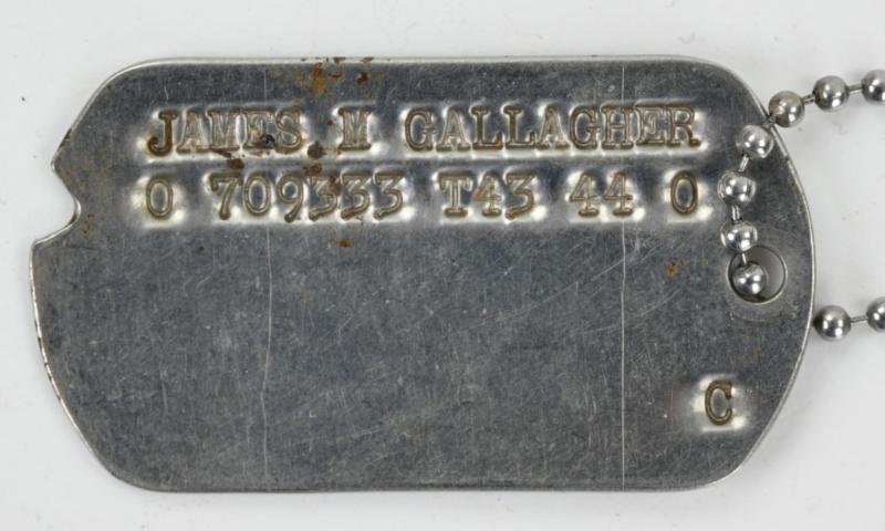 USAAF WW2 Dog-Tag Officer James M. Gallagher