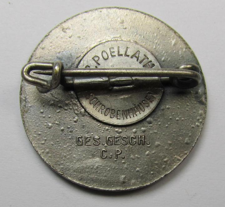 Attractive - and rarely seen! - membership lapel-pin (or: 'Mitgliedsabzeichen') aka: 'Silberne Ehrennadel für 15 Jahre Mitgliedschaft im Reichsverband Deutscher Kleinzüchter (RDKL)'