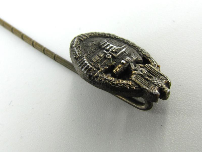 Miniature Panzer Combat Badge in Bronze