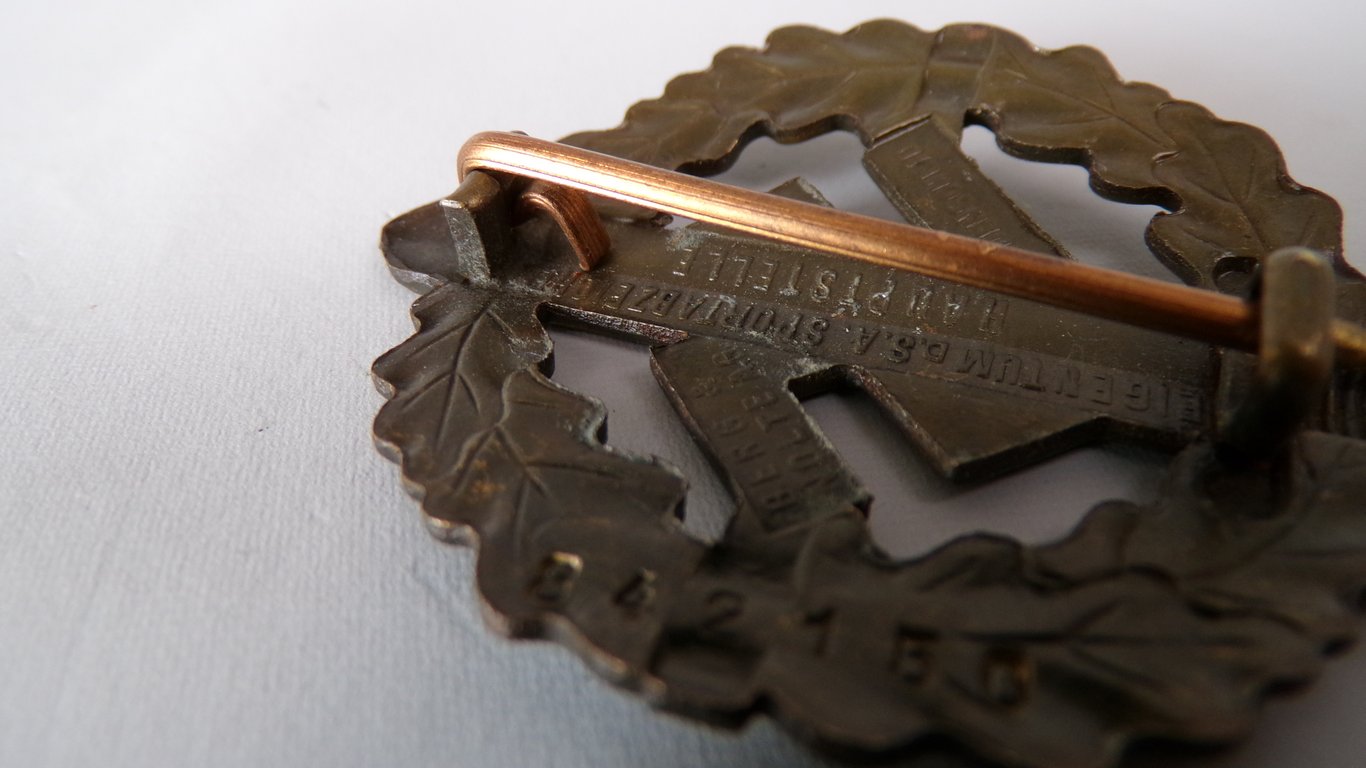 SA Sports Badge in Bronze 2nd Model 1935-1938