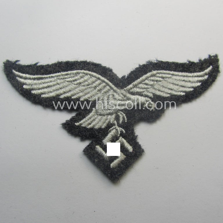 'Virtually mint- ie. unissued', WH (Luftwaffe) cap-eagle and cocarde-set as was specifically intended for usage onto the LW side-caps (ie. 'Schiffchen') or M43-field-caps ('Einheitsfeldmützen')