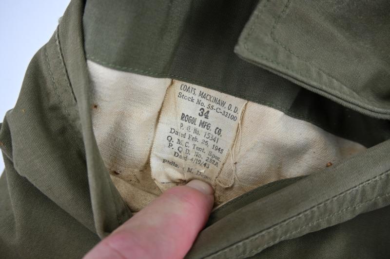 US WW2 Mackinaw/Jeep Coat