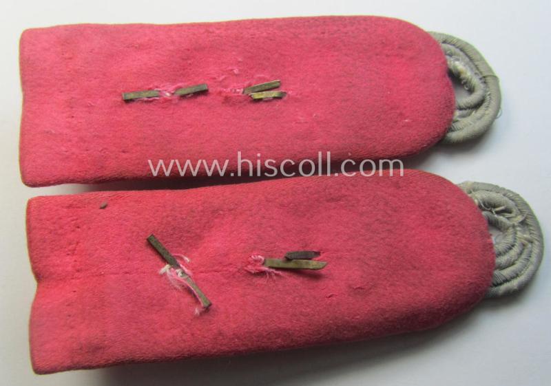 Truly used- and/or tunic-removed - and/or fully matching! - pair of WH (Heeres) officers'-type, neatly 'cyphered' shoulderboards as was intended for usage by an: 'Oberstleutnant der Pz-Truppen' who served within the 'GrossDeutschland'-Div.