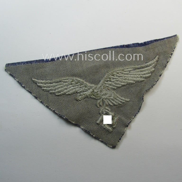 WH (Luftwaffe) enlisted-mens'- (ie. NCO-) pattern, summer-shirt breast-eagle as was specifically intended for usage on the bluish-grey- (ie. 'blaumelliertes') summer-shirts (ie. 'Hemden')