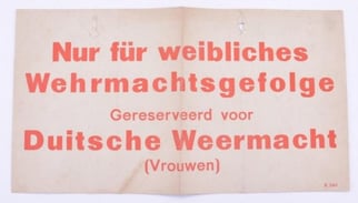 German/Dutch Wehrmacht Train Sign