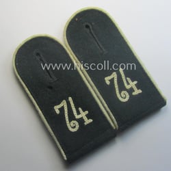 Pair of WH (Heeres) neatly 'cyphered', EM-type shoulderstraps:...