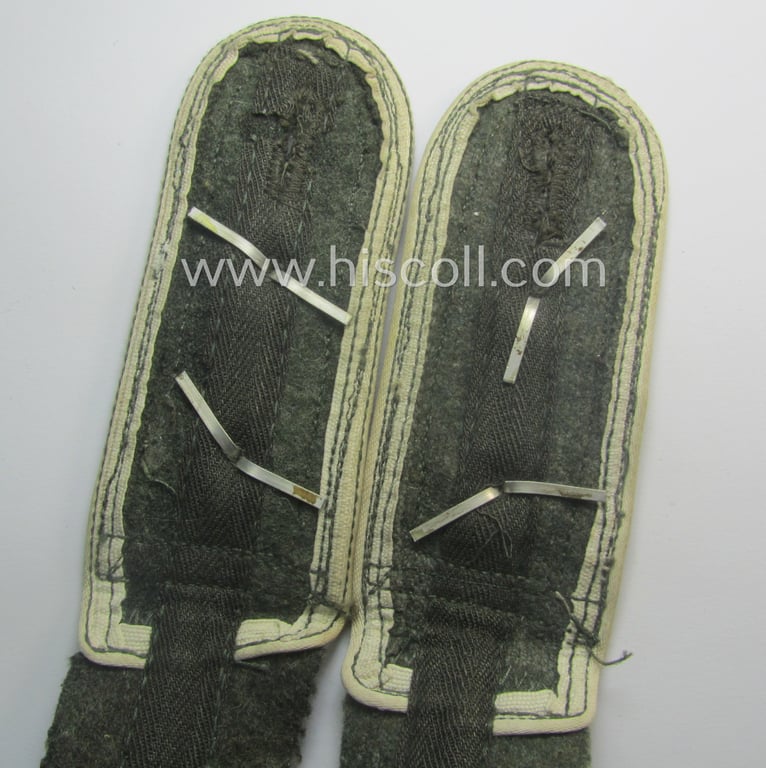 Pair of typical later-war-period- (ie. 'M44'-pattern) WH (Heeres) NCO-type shoulderstraps as intended for usage by an: 'Oberfeldwebel eines Infanterie-Rgts.'