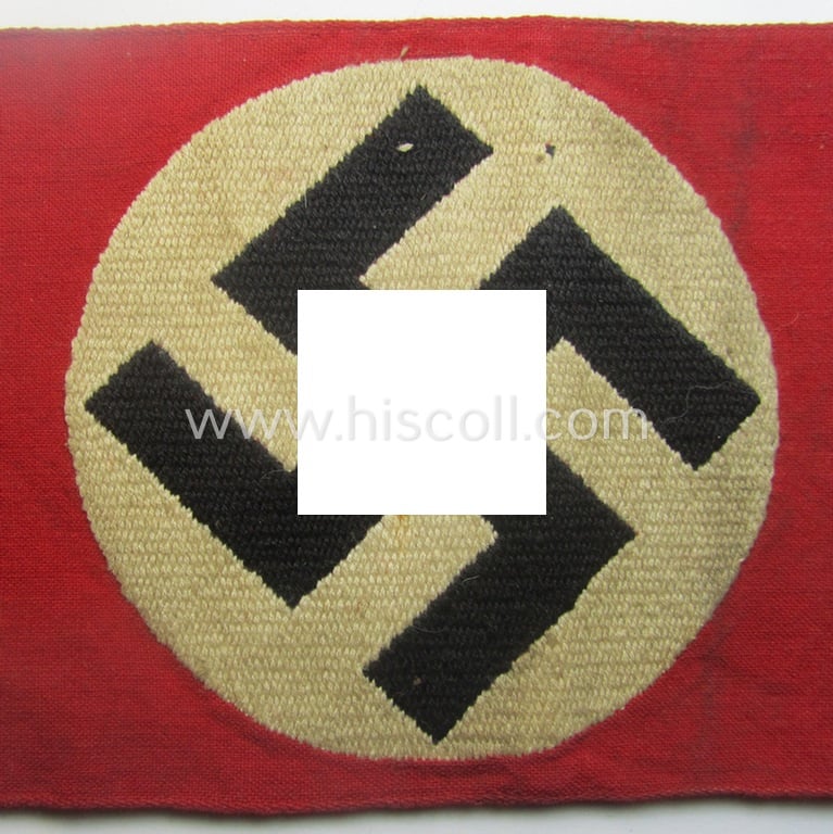 N.S.D.A.P.-related party-armband (ie. 'Armbinde') being of the 'entirely woven'-pattern