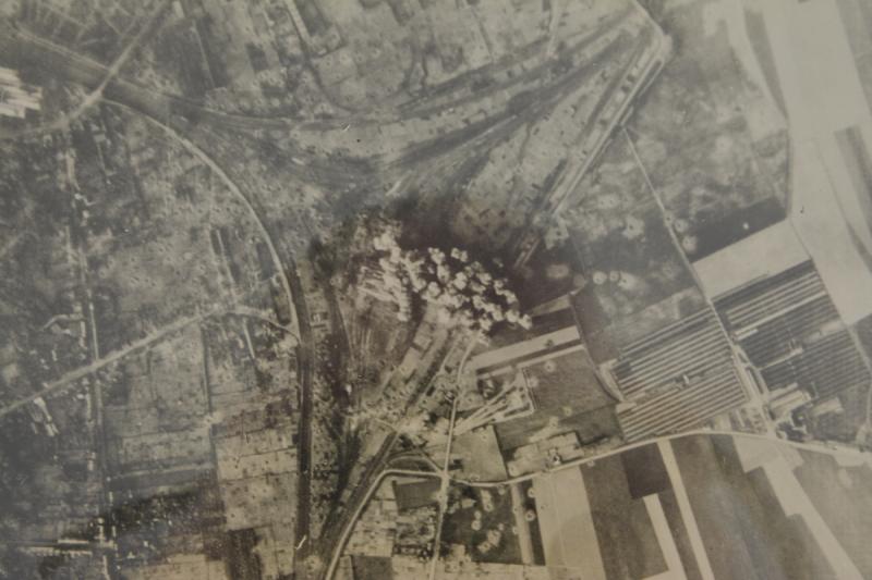 British WW2 Bombing Picture Trainstation Douai France