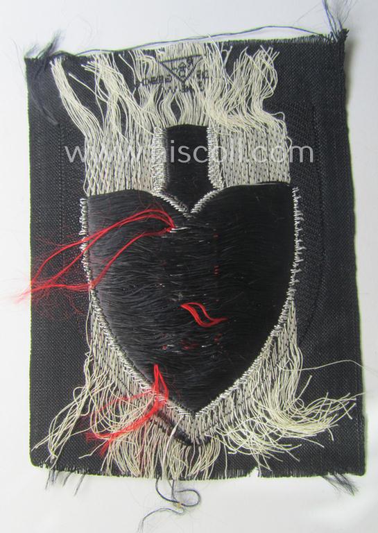 Officers'-pattern, so-called: RAD (ie. 'Reichsarbeitsdienst') sleeve-badge (or: 'Dienststellenabzeichen') bearing the specialist-designation: 'B XX' (ie. 'Bezirksleitung 20')