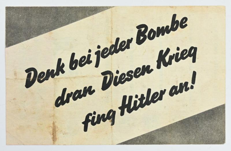Allied WW2 Droppingsflyer 'Versprechen'