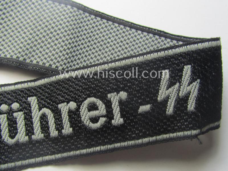 Truly worn Waffen-SS 1943/44-pattern cuff-title (ie. 'Ärmelstreifen') as was intended for a member serving within the: 16. SS-Panzer-Grenadier-Division 'Reichsführer SS'