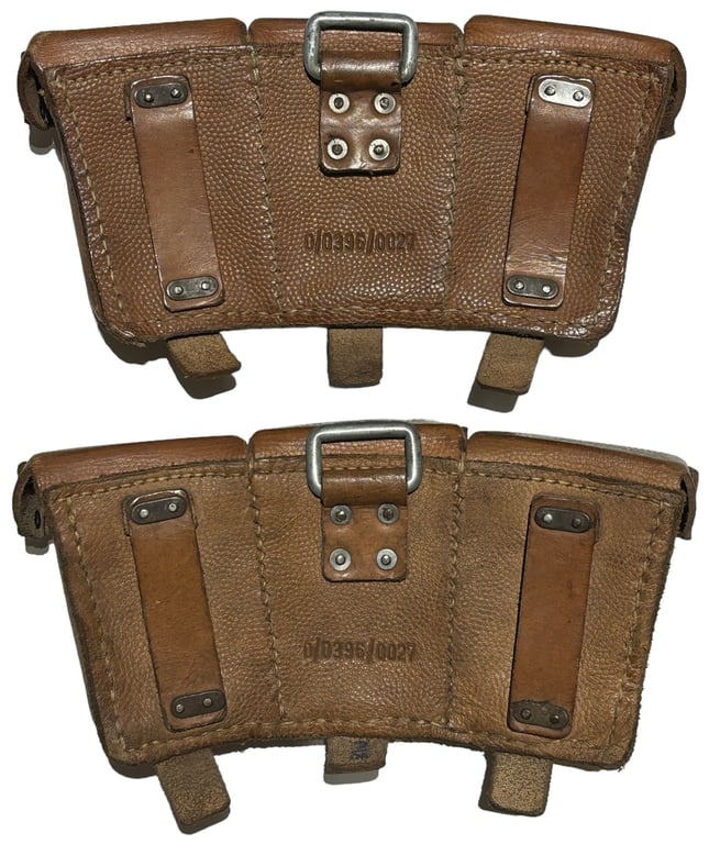 Luftwaffe matching pair light brown K98 pouches